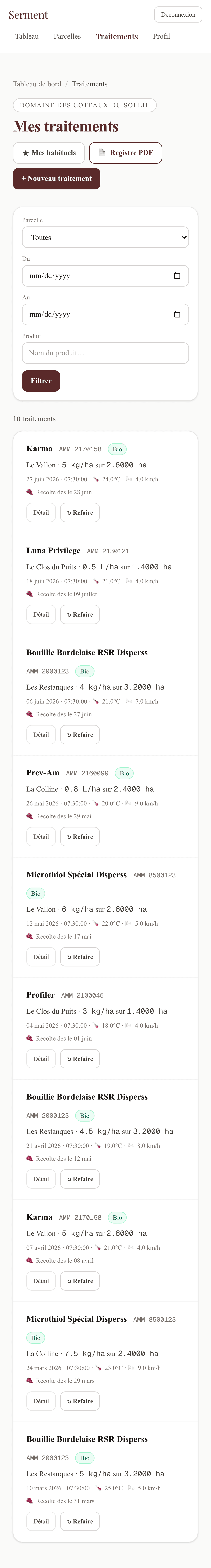 Votre registre se construit tout seul